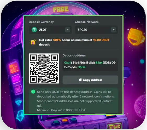 Select a suitable deposit method