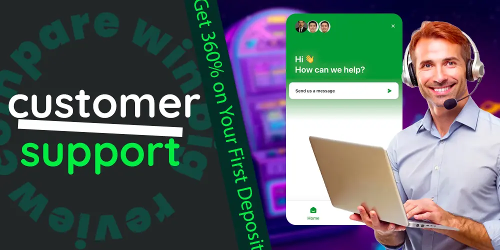 Contact and support page showing 24/7 help via live chat